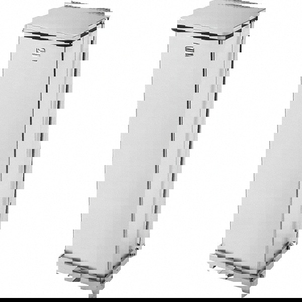 Defenders Heavy-Duty Steel Step Can, 13 gal, Steel, Stainless Steel